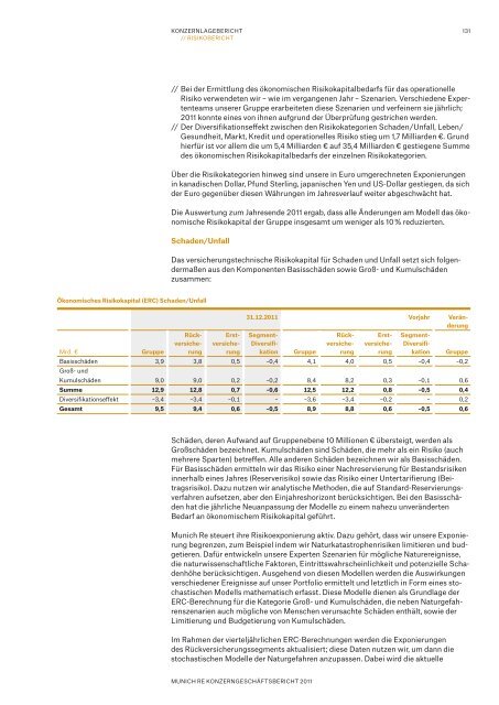 risikobericht - Munich Re
