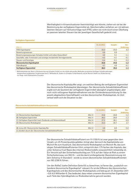 risikobericht - Munich Re