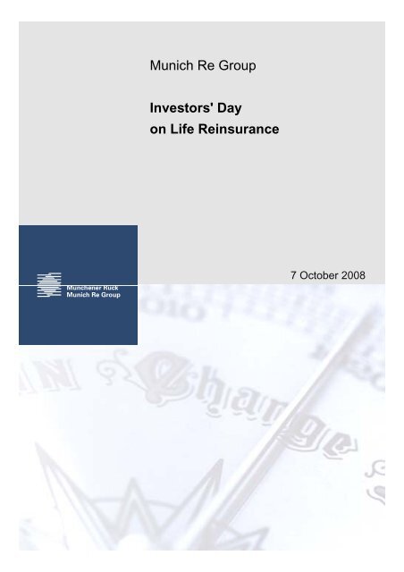 Investors' Day on Life Reinsurance (PDF, 912 KB - Munich Re