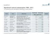 Significant natural catastrophes 1980 - 2011 - 10 ... - Munich Re