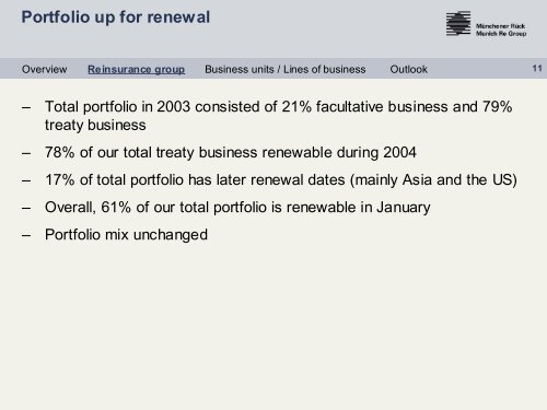 Presentation - Renewals 2004 - Munich Re