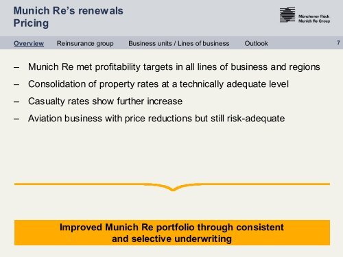 Presentation - Renewals 2004 - Munich Re