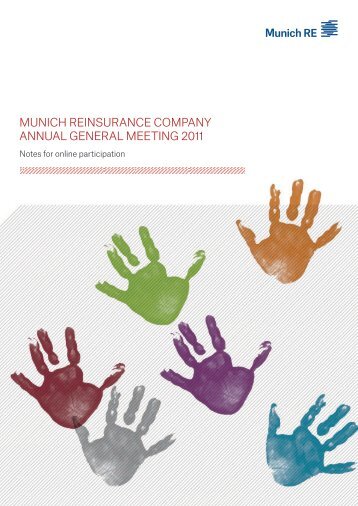 AGM 2011: Notes for online participation - Munich Re