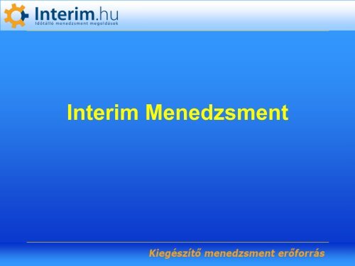 Interim Menedzsment