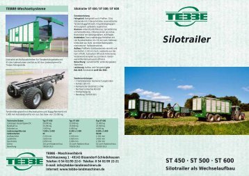 "Silotrailer" Deutsch - Tebbe