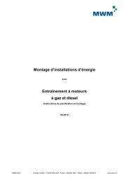 Montage d'installations d'énergie Entraînement à moteurs à ... - MWM