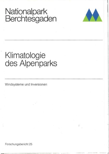 Klimatologie des Alpenparks - Nationalpark Berchtesgaden