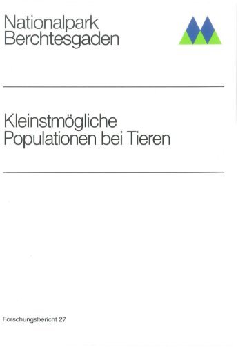 KleinstmÃ¶gliche Population bei Tieren - Nationalpark ...