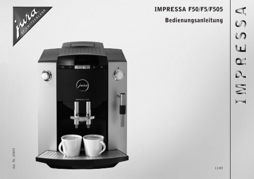 IMPRESSA F50/F5/F505 Bedienungsanleitung