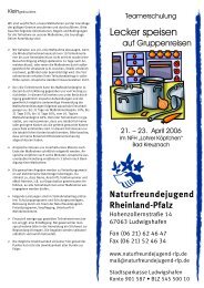 Lecker speisen - Naturfreundejugend Rheinland-Pfalz