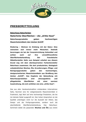 Download Pressetext - Naturhaus