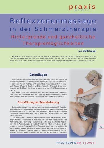 5_2006: Reflexzonenmassage in der Schmerztherapie