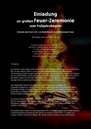 Einladung zur großen Feuer-Zeremonie zum Frühjahrsbeginn