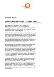 Menschels Vitalresort gewinnt 1. Green  Spa Award