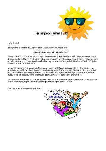 Ferienprogramm 2012 - in Naunhof