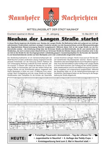 Neubau der Langen Straße - in Naunhof