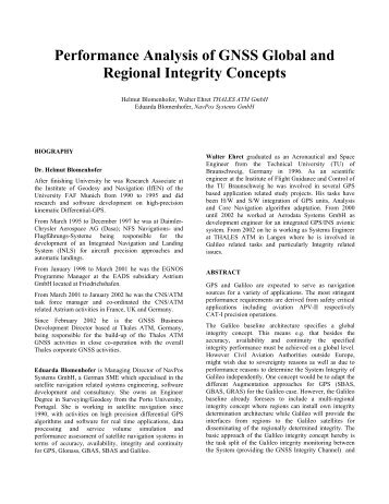 Performance Analysis of GNSS Global and Regional Integrity ...
