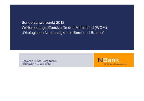 (Microsoft PowerPoint - Pr\344sentation WOM SSP ... - bei der NBank