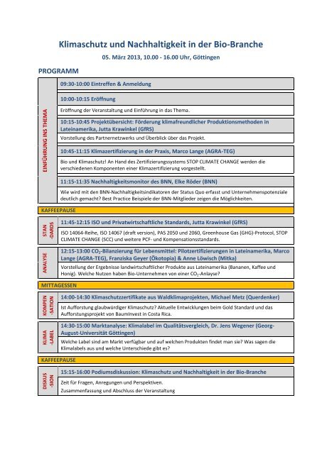 Programm - Lateinamerika Verein eV