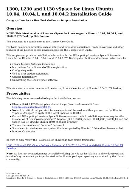 ncomputing vspace server linux ncomputing vspace server linux