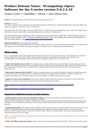 Product Release Notes: NComputing vSpace Software for the X ...