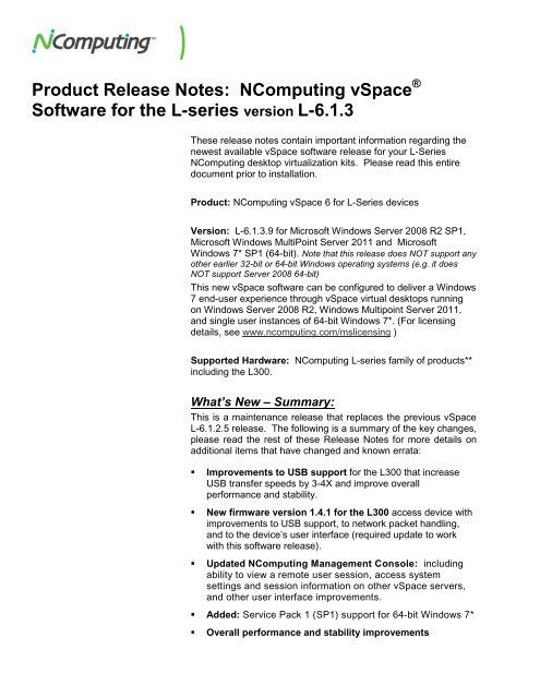 ncomputing vspace control panel access ncomputing vspace control panel access
