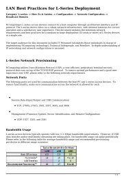 LAN Best Practices for L-Series Deployment - NComputing