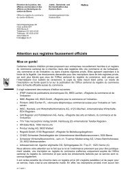 Attention aux registres faussement officiels - Justiz-, Gemeinde ...