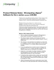 Product Release Notes: NComputing vSpace