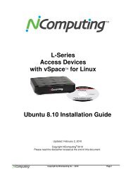 Ubuntu 8.10 Installation Guide - NComputing