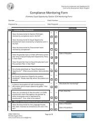 Compliance Monitoring Form
