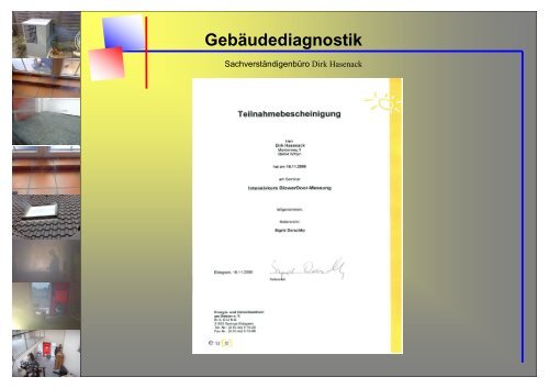 Gebäudediagnostik - Dirk Hasenack