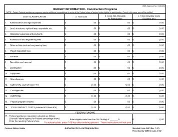 Construction SF 424C