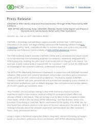 NCR Corporation - Investor Relations - Press Release