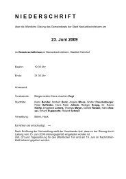 Niederschrift vom 23.06.2009 - Neckarbischofsheim