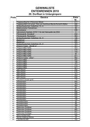 GEWINNLISTE ENTENRENNEN 2010 - Neckarbischofsheim