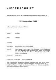 Niederschrift vom 15.09.2009 - Neckarbischofsheim