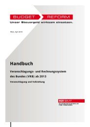 Handbuch Veranschlagung- und Rechnungssystem des Bundes ...