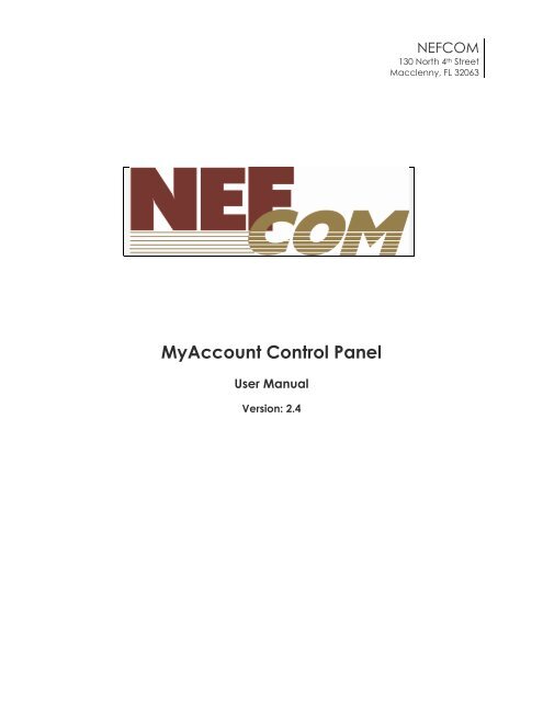 MyAccount_User_Manual_V2 4_02-25-101 _2 - Nefcom Internet