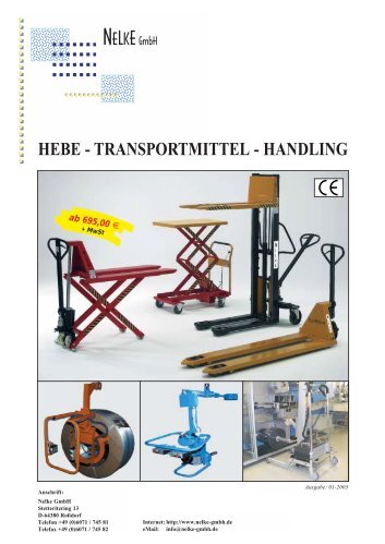 HEBE - TRANSPORTMITTEL - HANDLING - Nelke GmbH