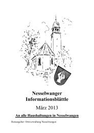 Liebe Nesselwanger, - Nesselwangen