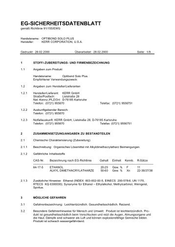 Sicherheitsdatenblatt - NETdental