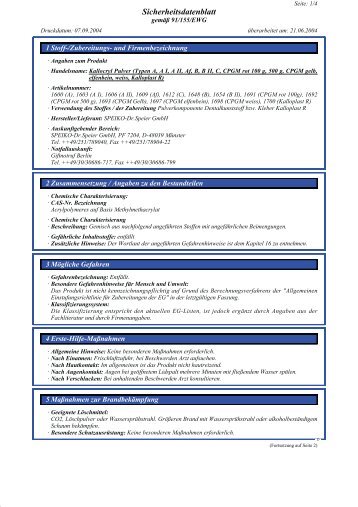 Sicherheitsdatenblatt - NETdental