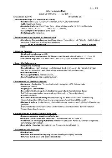 Seite: 1/3 Sicherheitsdatenblatt gemäß 91/155/EWG ... - NETdental