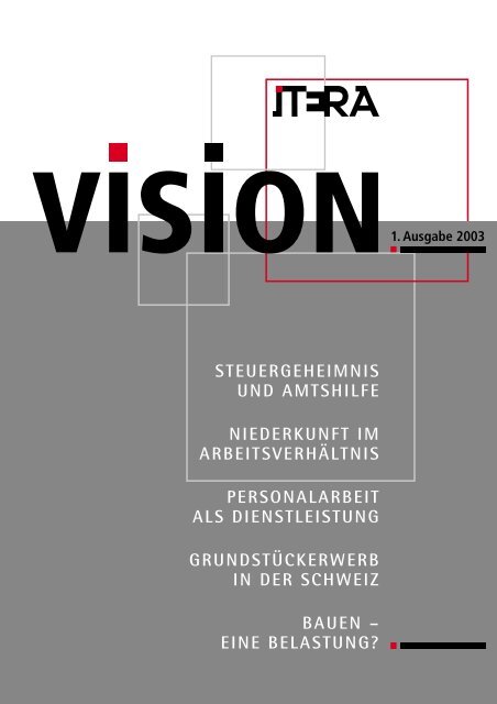 BAUEN - EINE BELASTUNG? - Itera