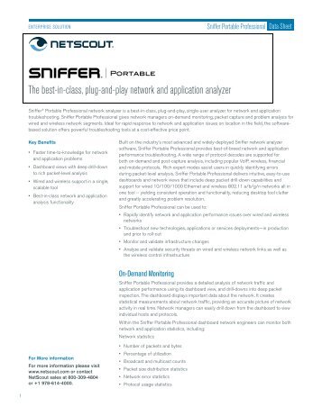 Sniffer Portable Professional Analyzer - NetScout