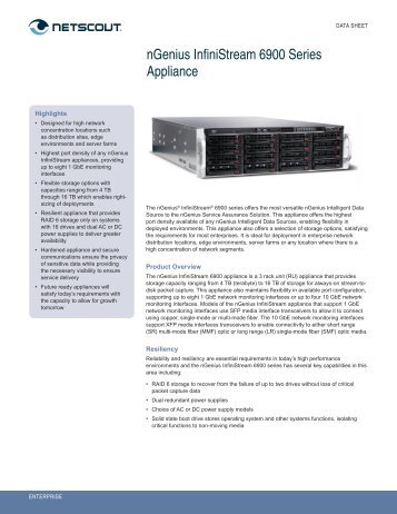 nGenius InfiniStream 6900 Series Appliance - NetScout