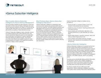 nGenius Subscriber Intelligence - NetScout