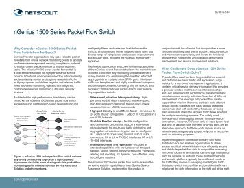 Quick Look: nGenius 1500 Series Packet Flow Switch ... - NetScout