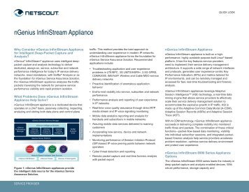 nGenius InfiniStream Appliances - NetScout